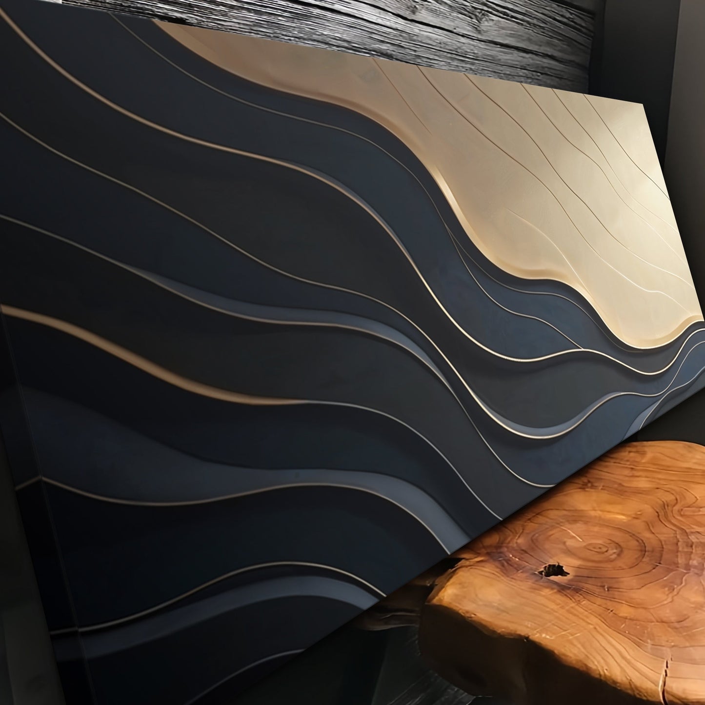 Black And Gold Minimalist Abstract VII