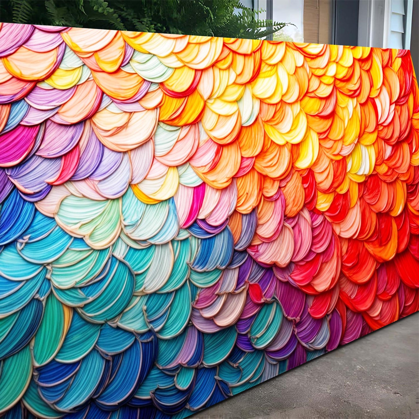 Fiery Dance Impasto Wall Art