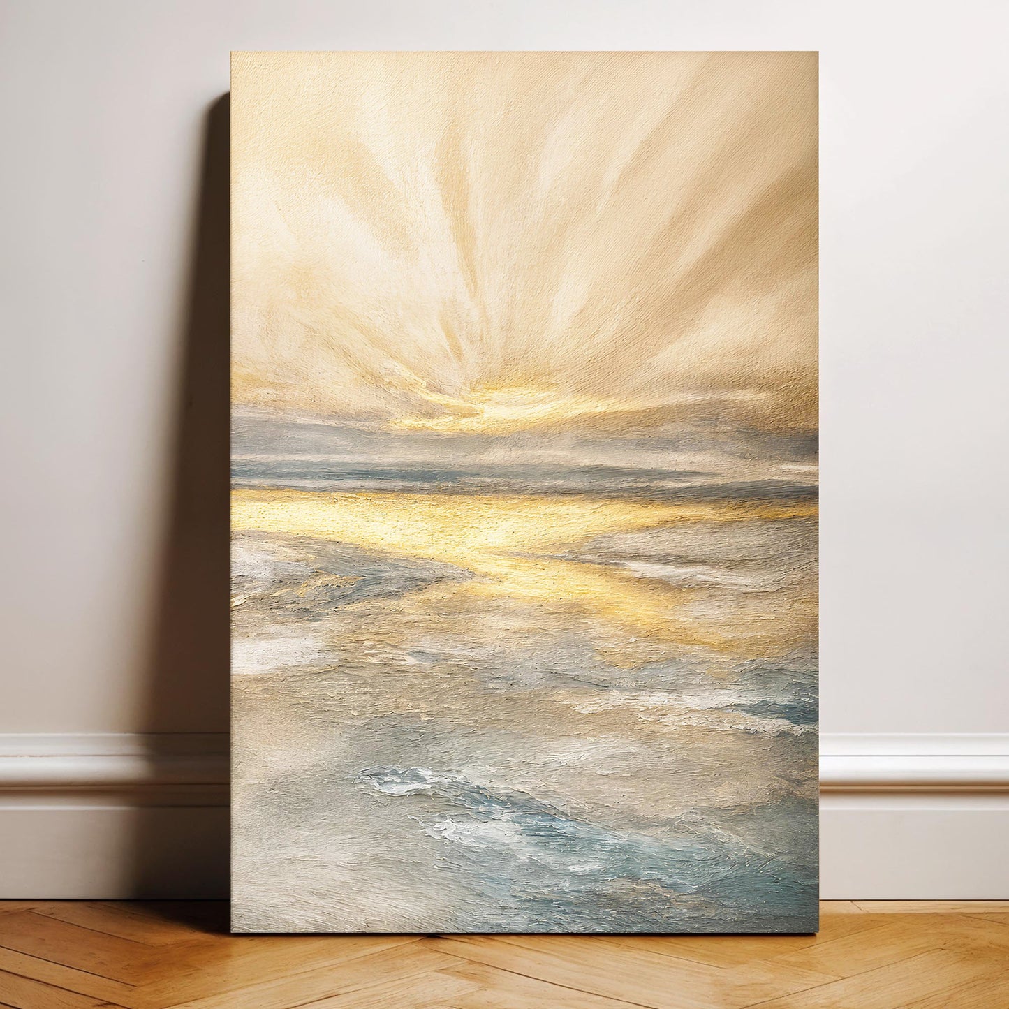 Abstract Sunrise By The Lakeside Wall Art