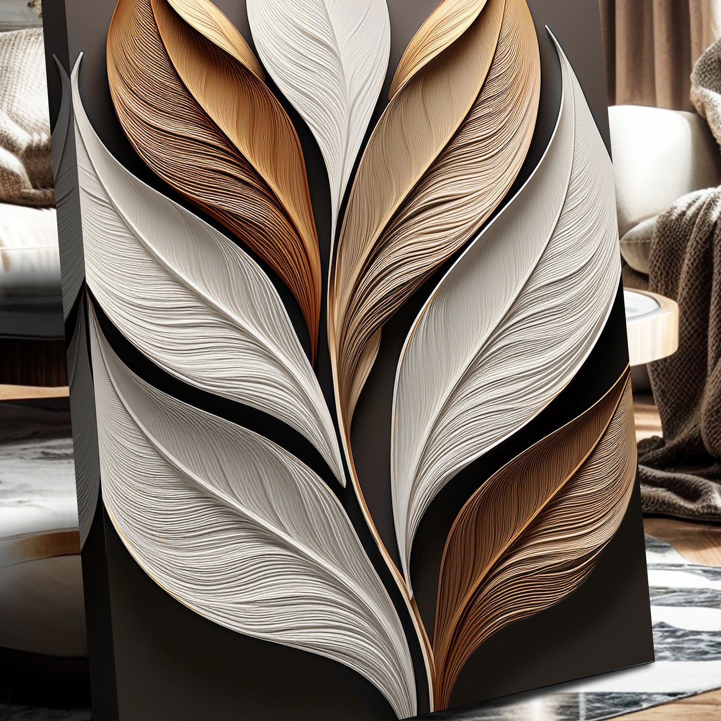 Elegant 3D Leaf Wall Art