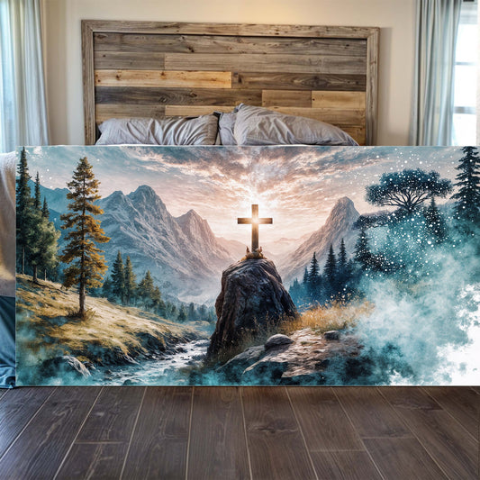 Cross On A Hill Faith Wall Art