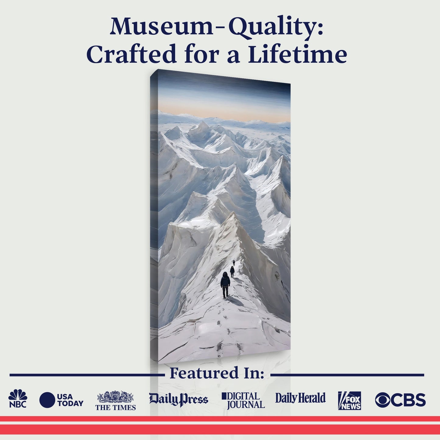 Snow Mountain Abstract Wall Art