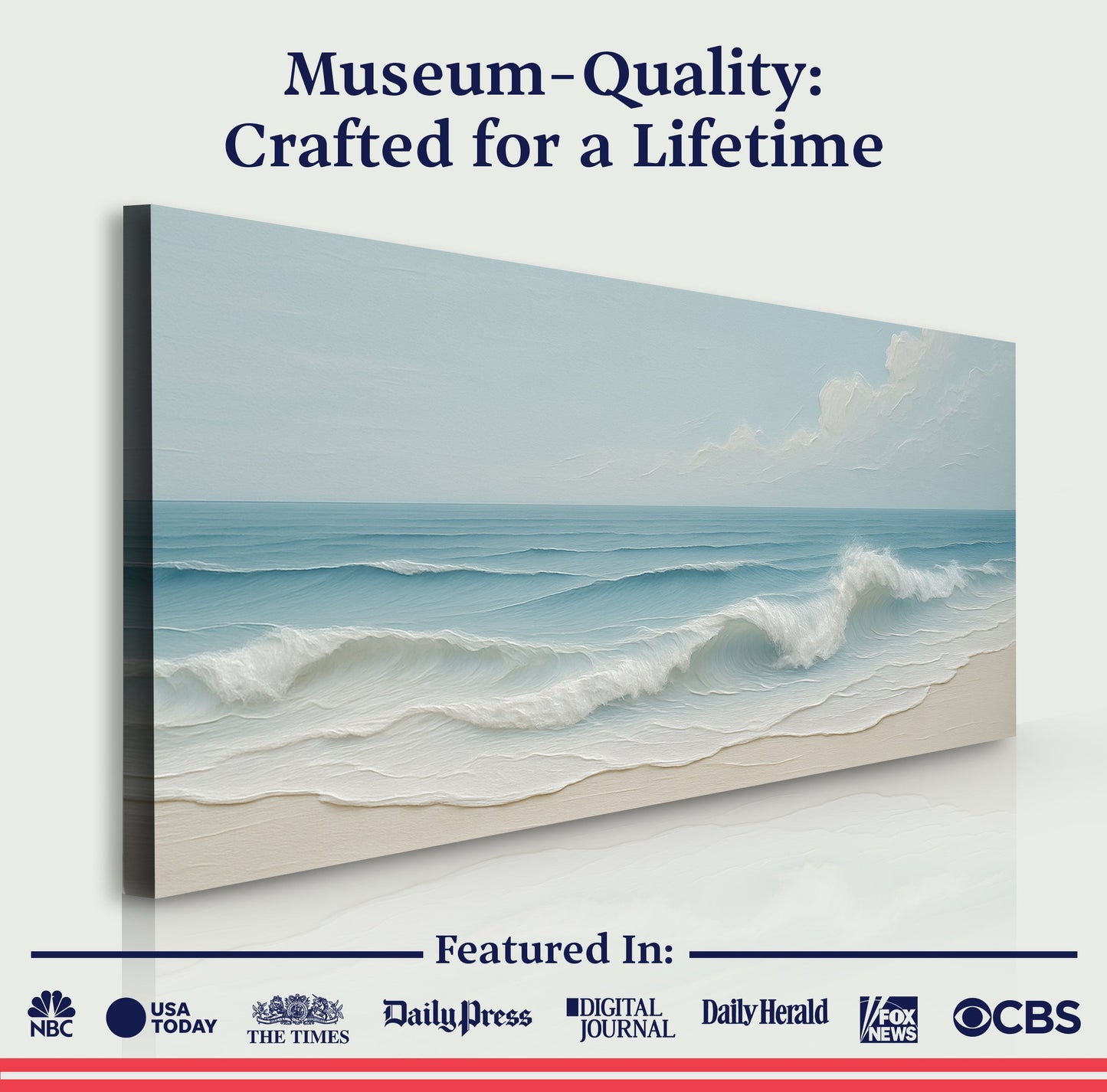 Serene Ocean Wave Coastal Wall Art VIII