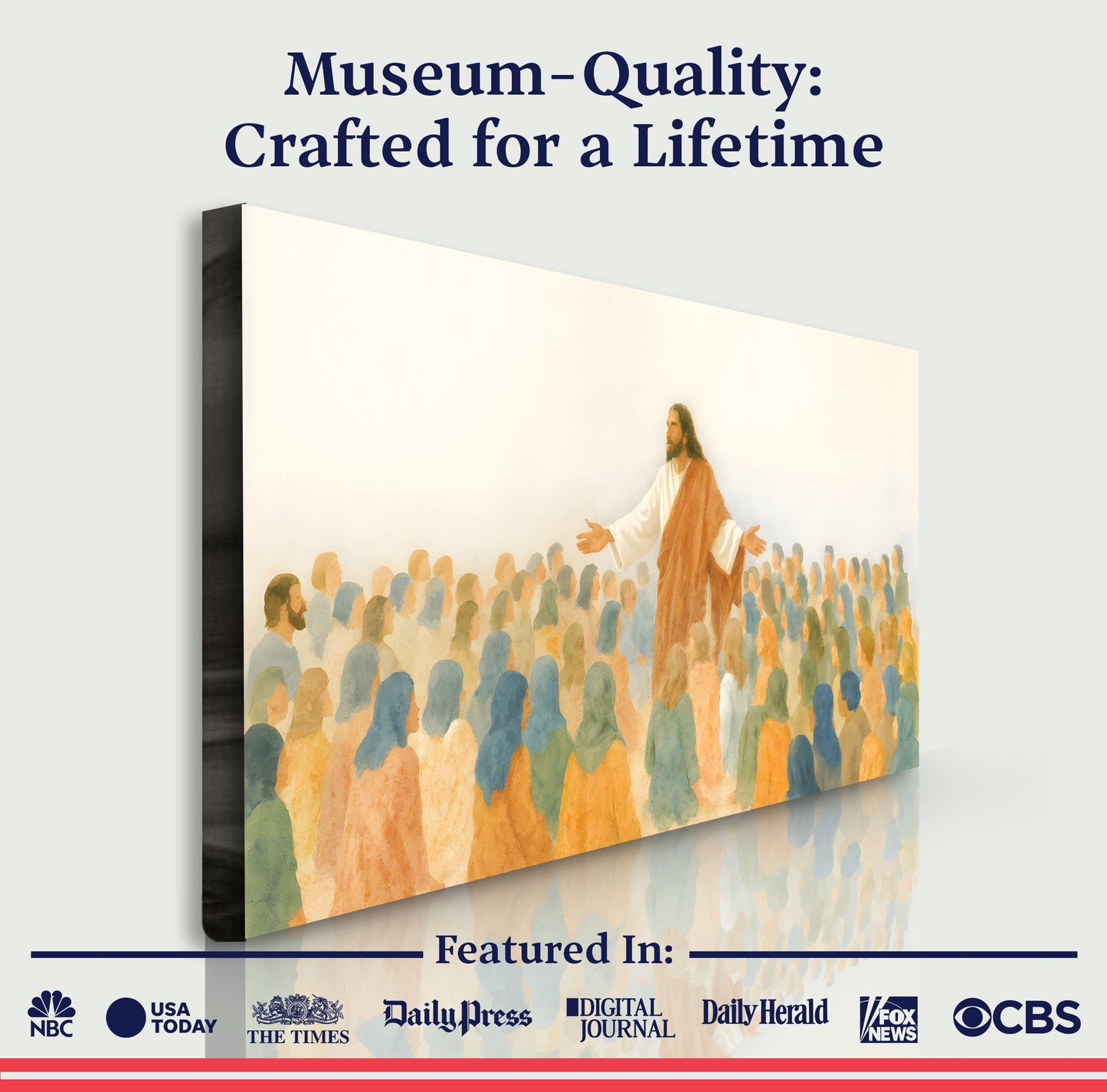 Jesus Speaking To Crowd Faith Wall Art