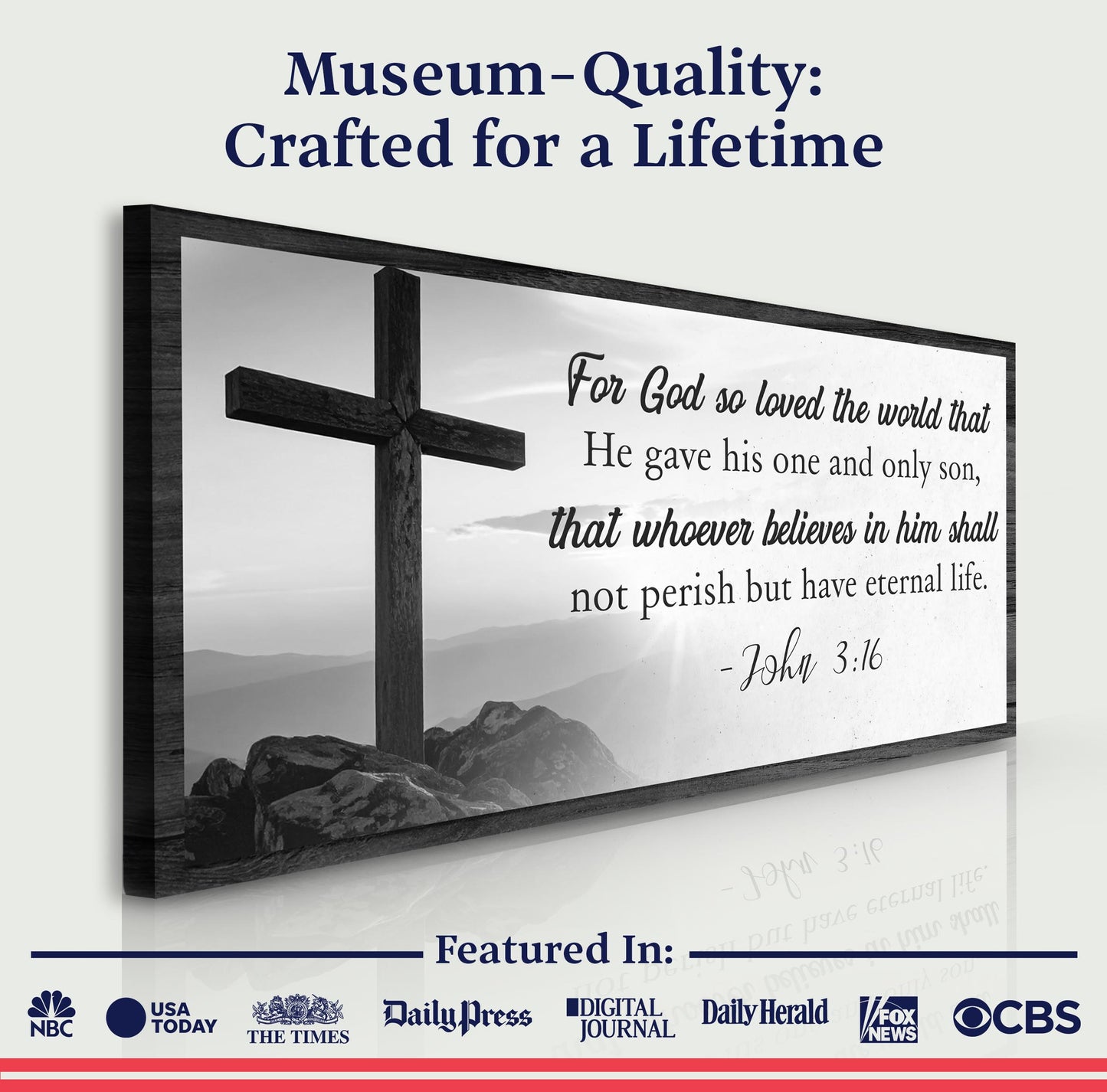 John 3:16: For God So Loved The World Faith Sign V