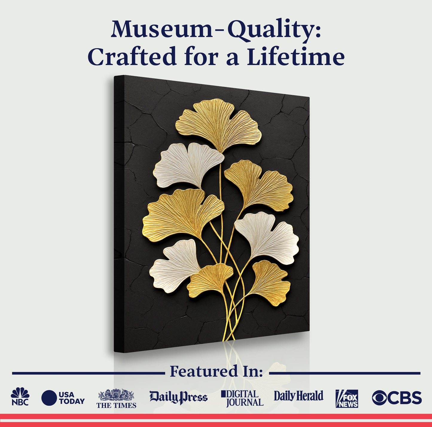 Golden Ginkgo Wall Art