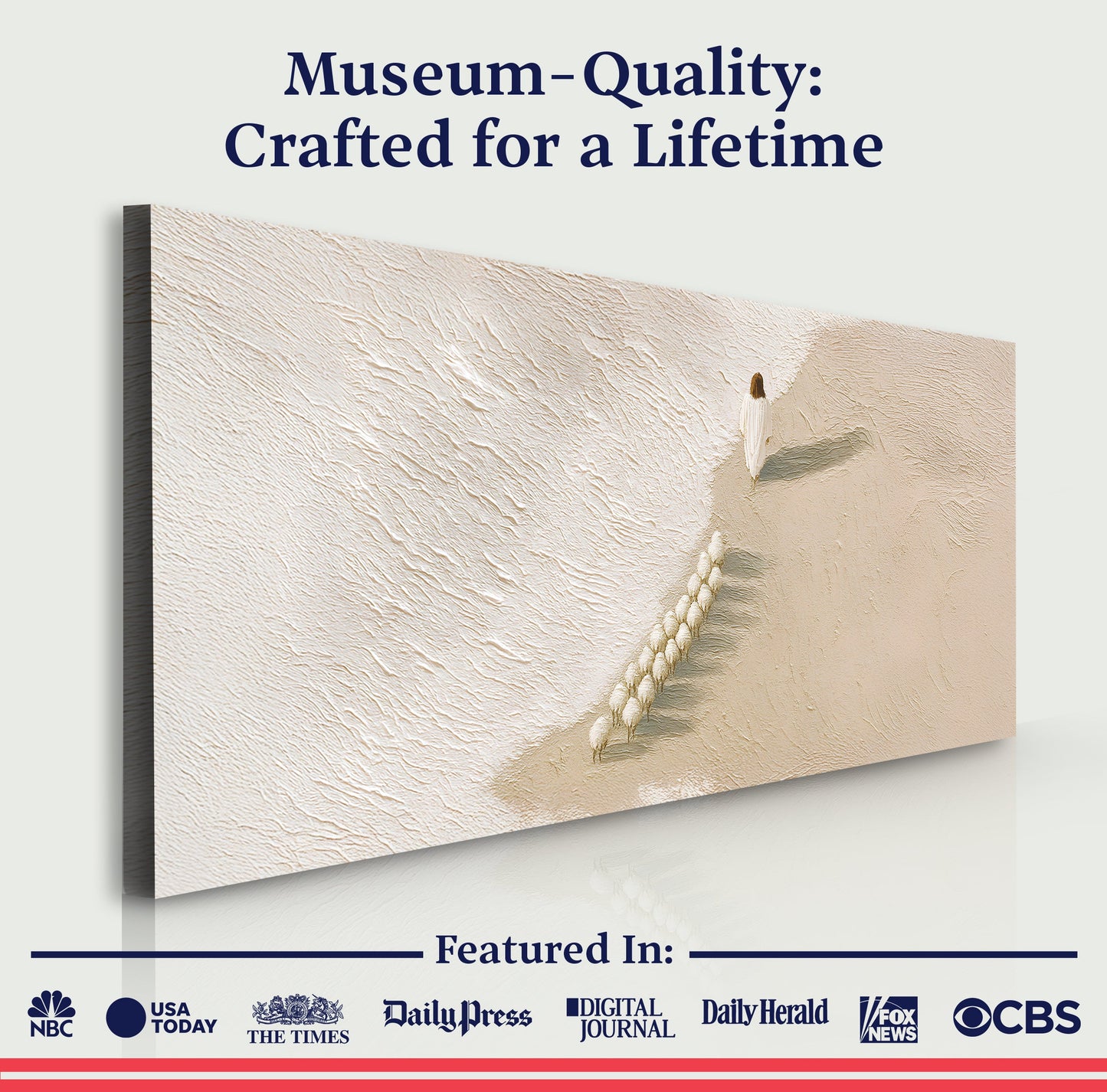 Jesus The Flock of Sheep Faith Wall Art