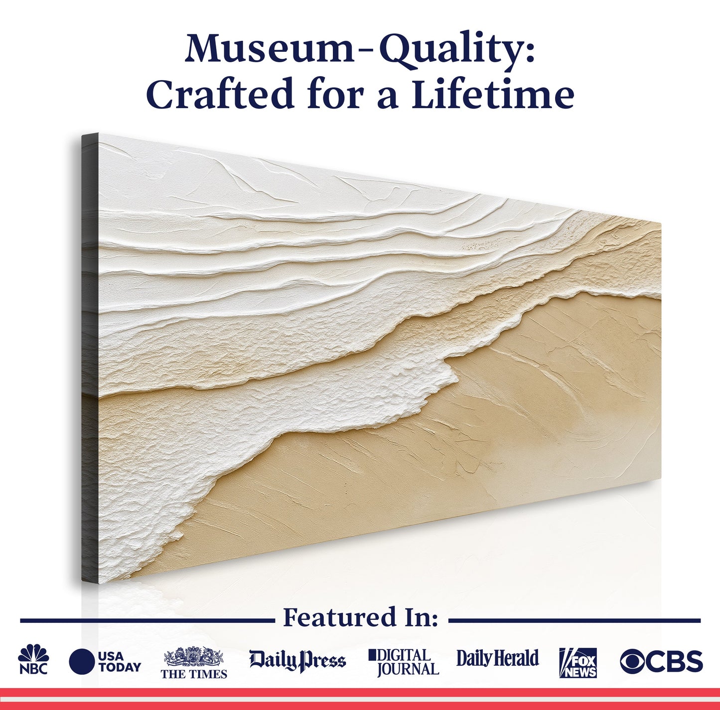 Neutral Ocean Waves Wall Art