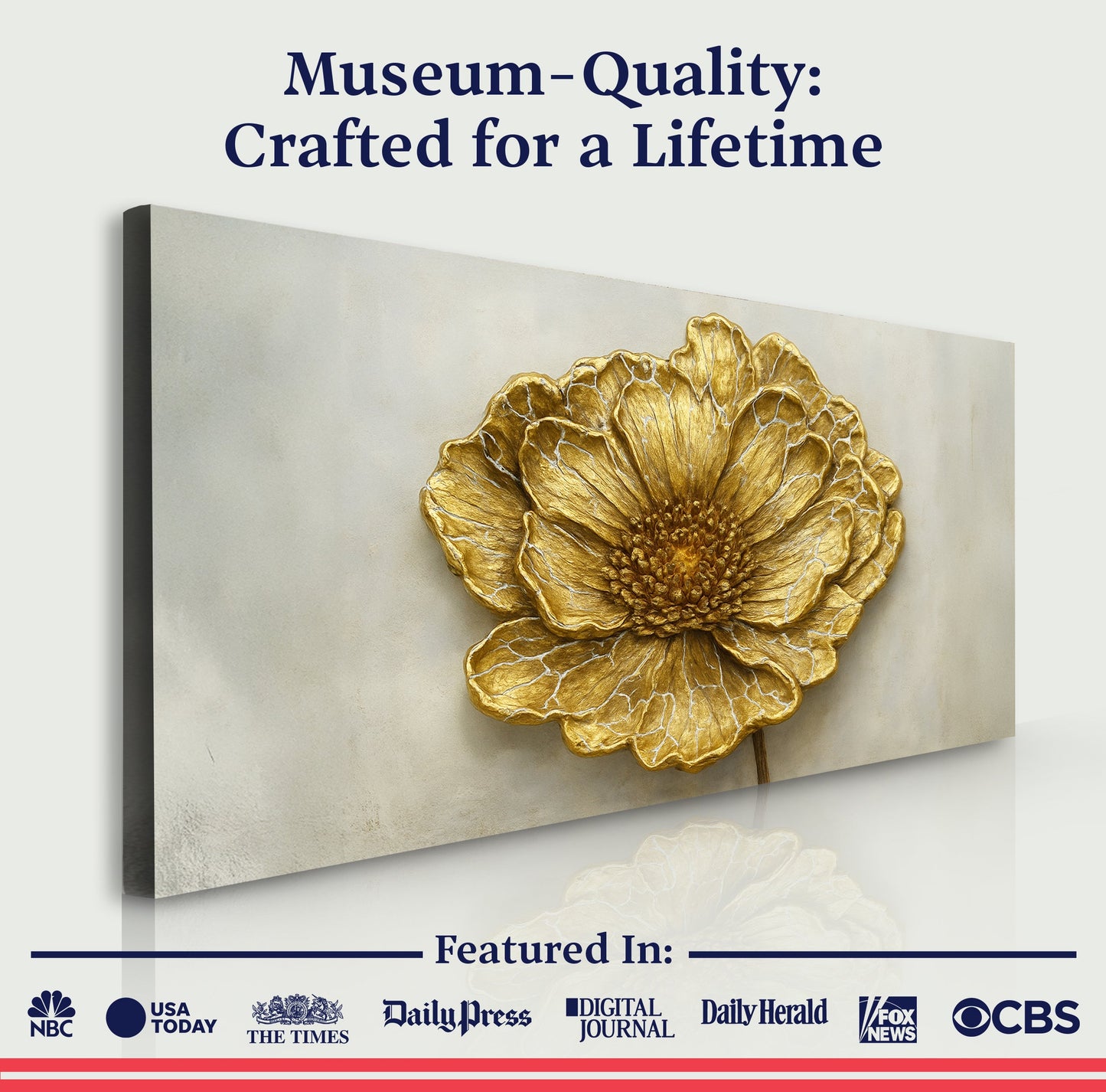 Golden Dandelion Minimalist Abstract Wall Art VI