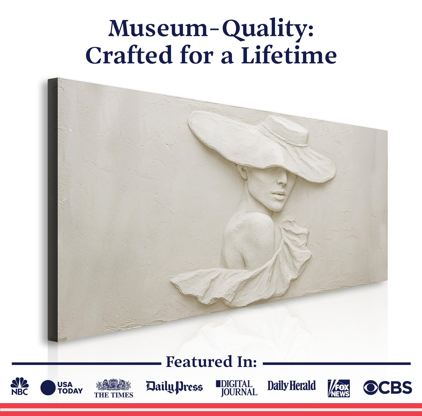 3D Minimalist Female Portrait Wall Art