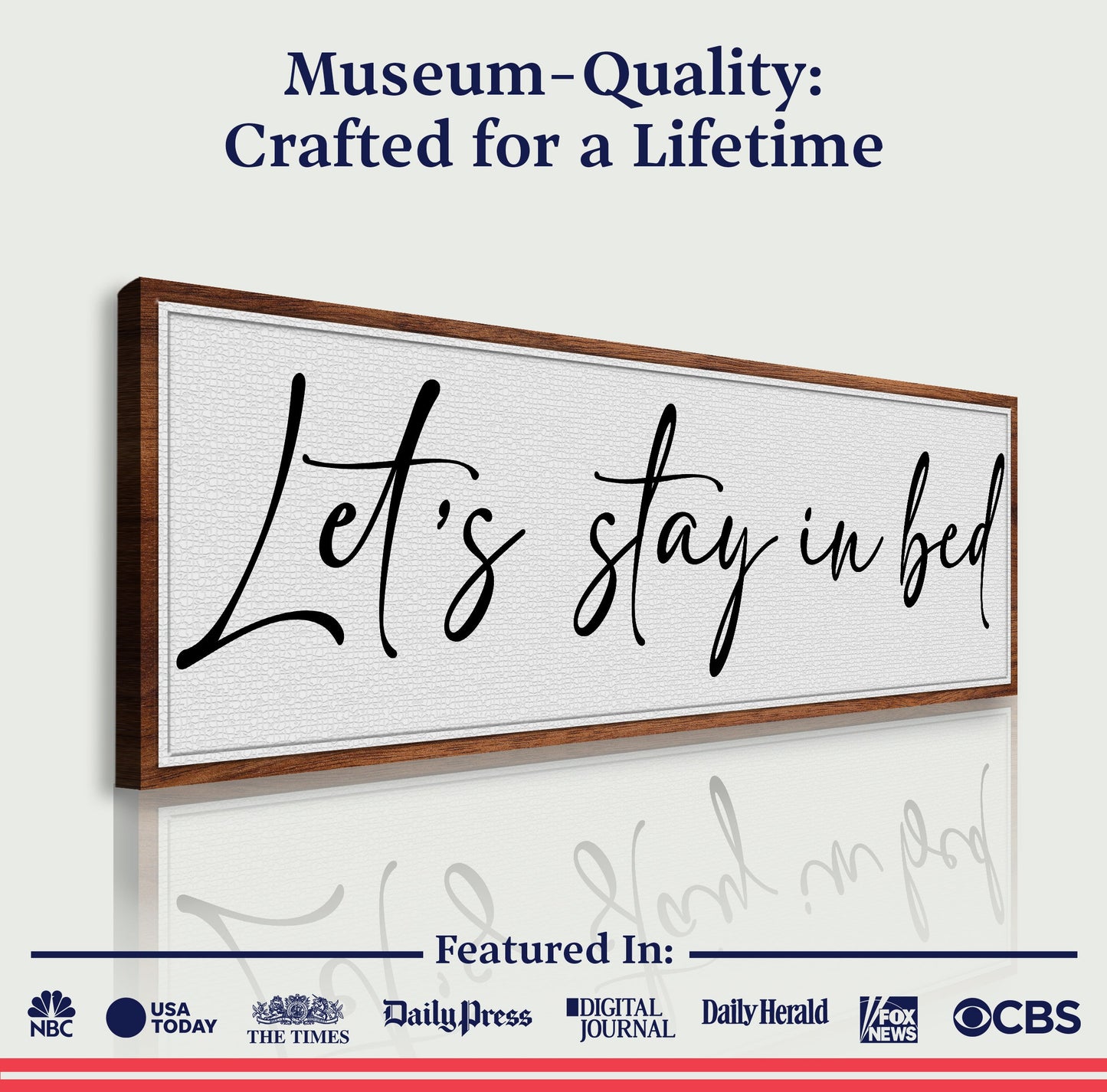 Let's Stay in Bed Bedroom Sign II