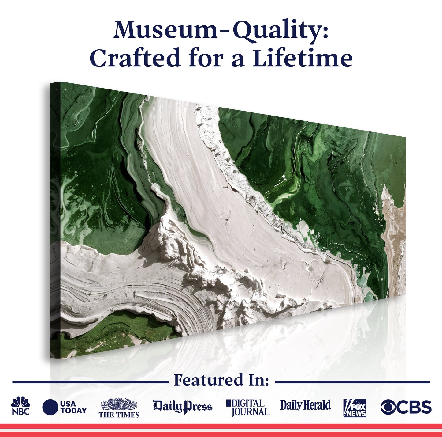 Green Rivers Abstract Wall Art IV