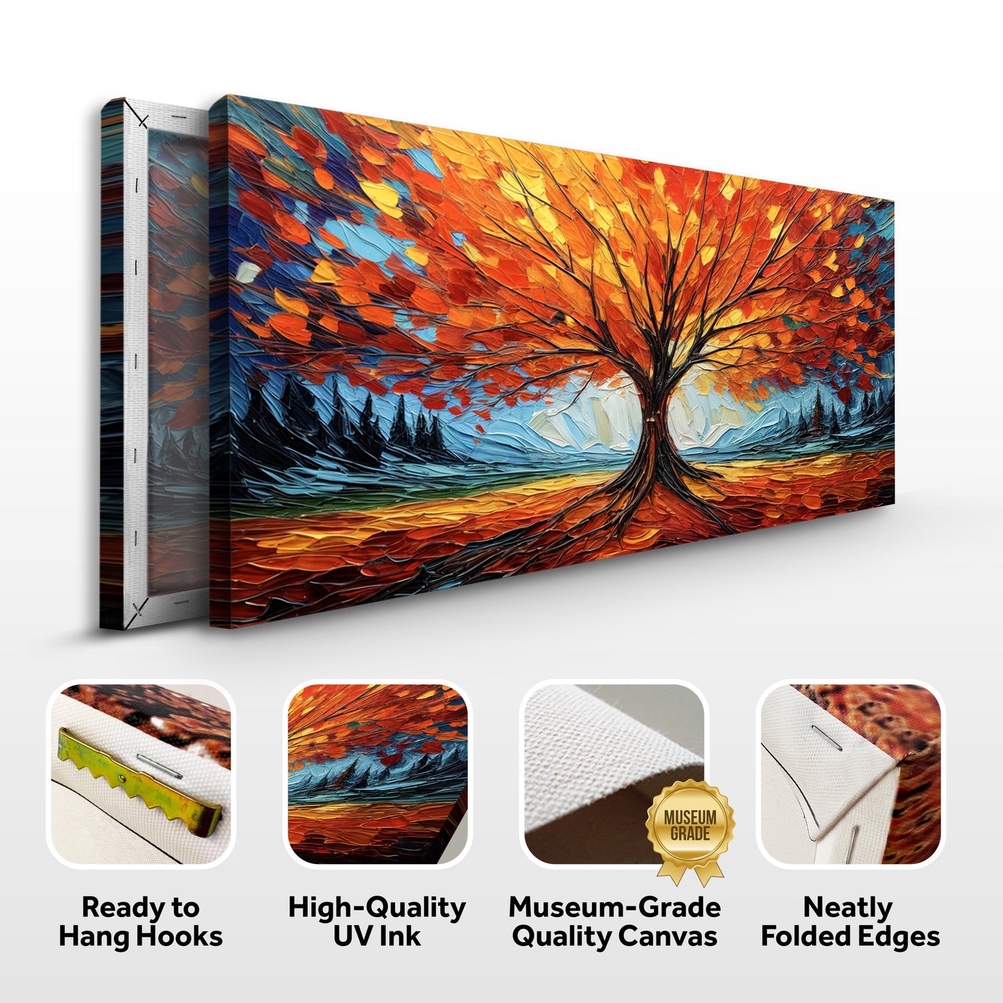 Autumn Fire Impasto Wall Art