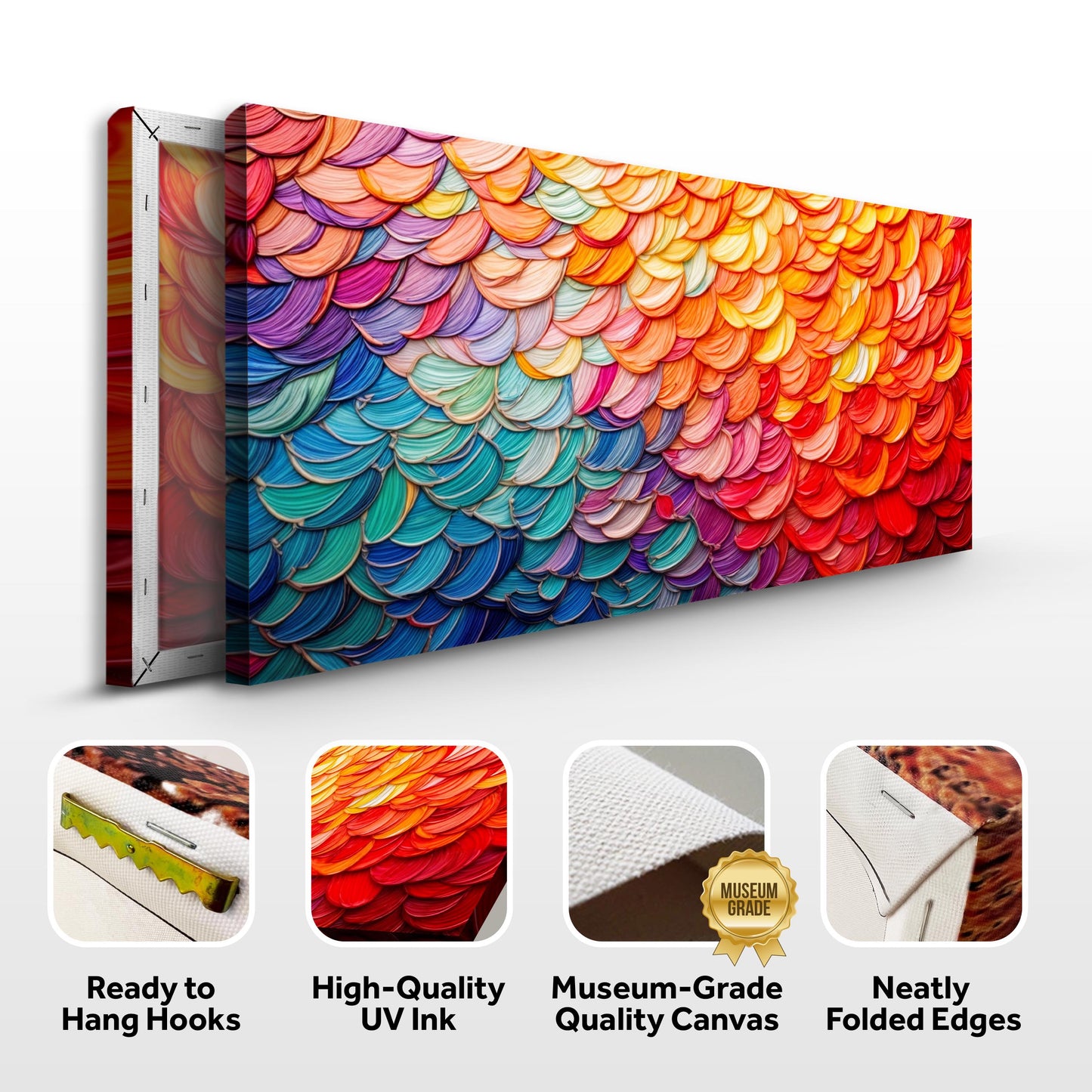 Fiery Dance Impasto Wall Art