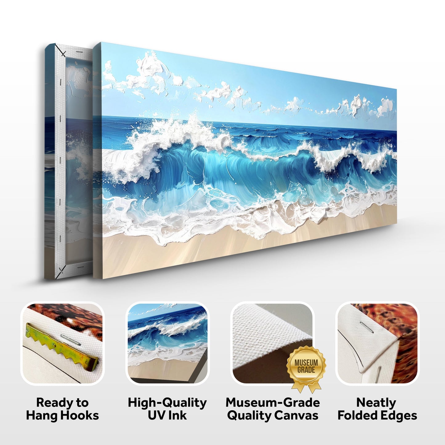 Serene Ocean Wave Coastal Wall Art II