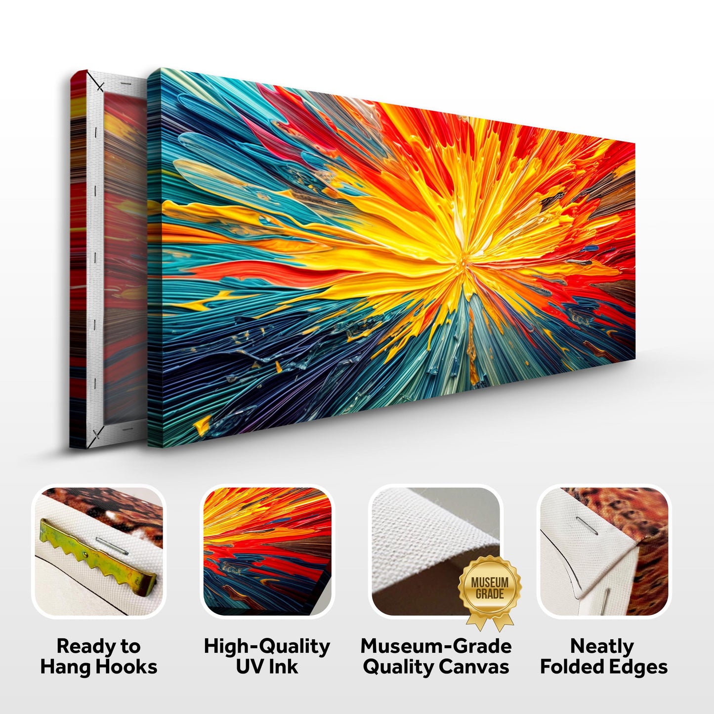 Solar Flare Impasto Wall Art