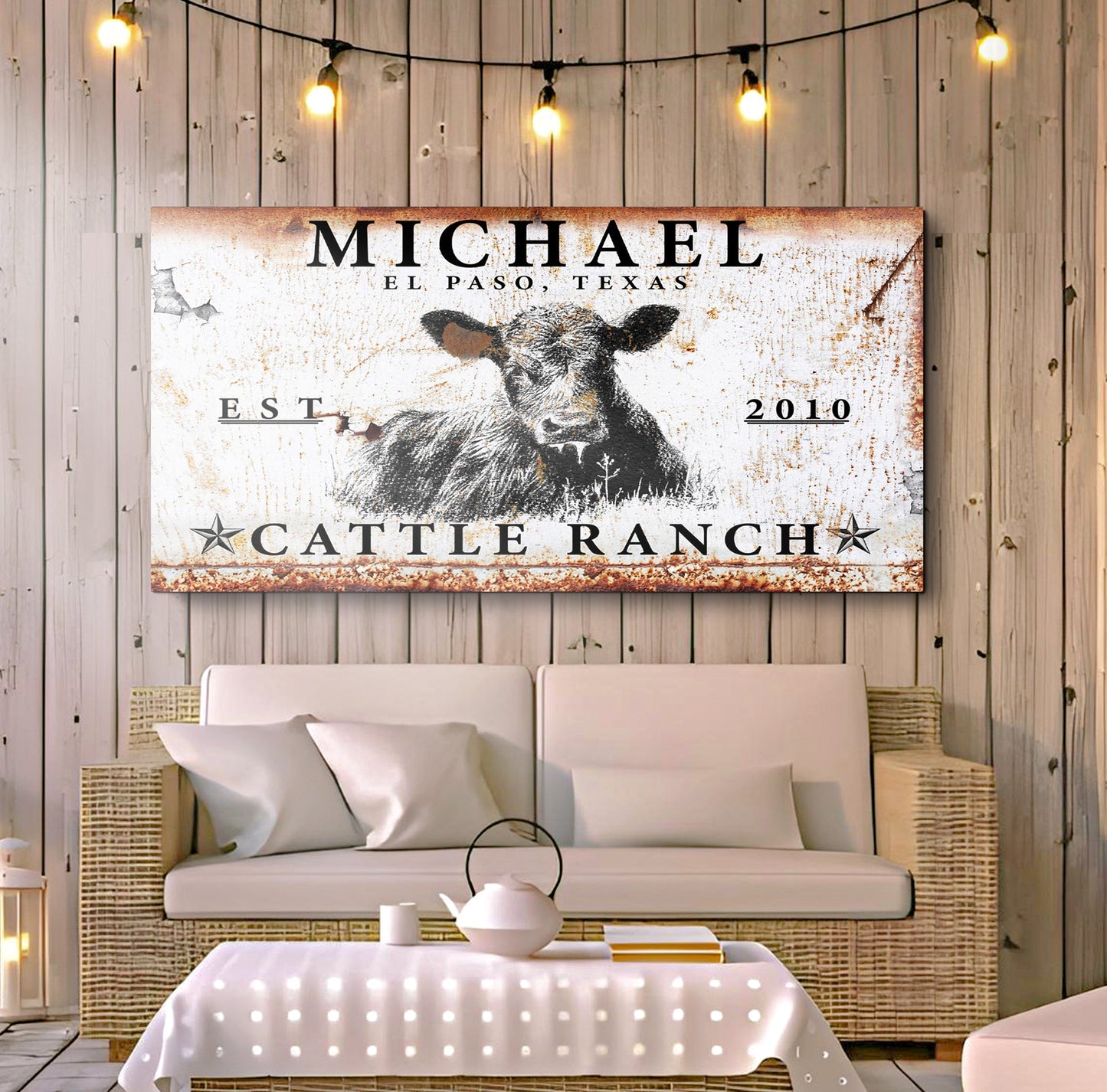 Cattle Ranch Sign X