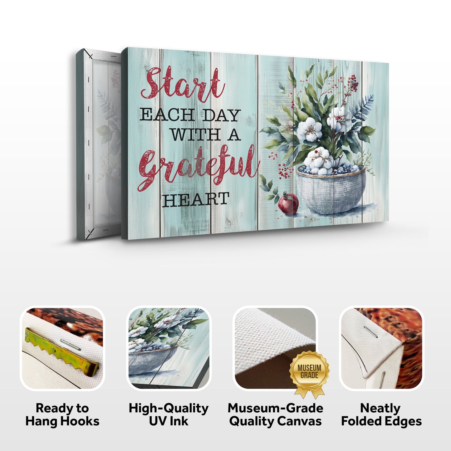 Start Each Day With A Grateful Heart Faith Sign II