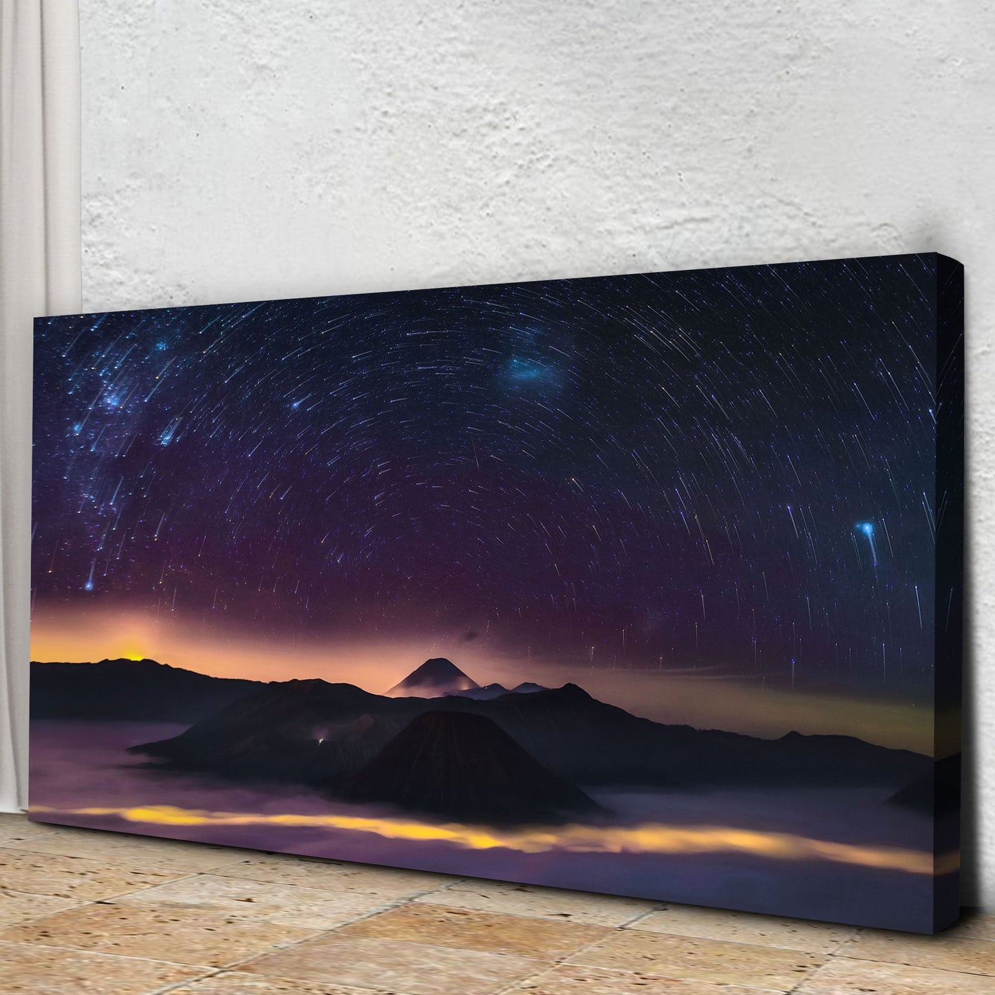 Majestic Starry Night Sky Canvas Wall Art