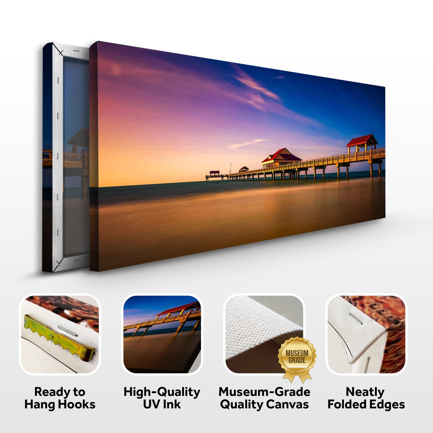 Sunset Near Pier 60 Canvas Wall Art