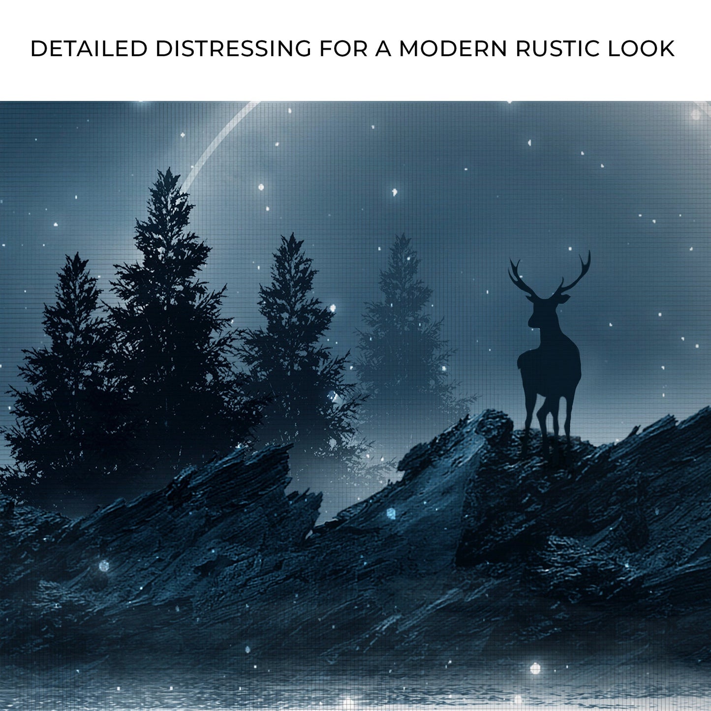 Midnight Deer Canvas Wall Art