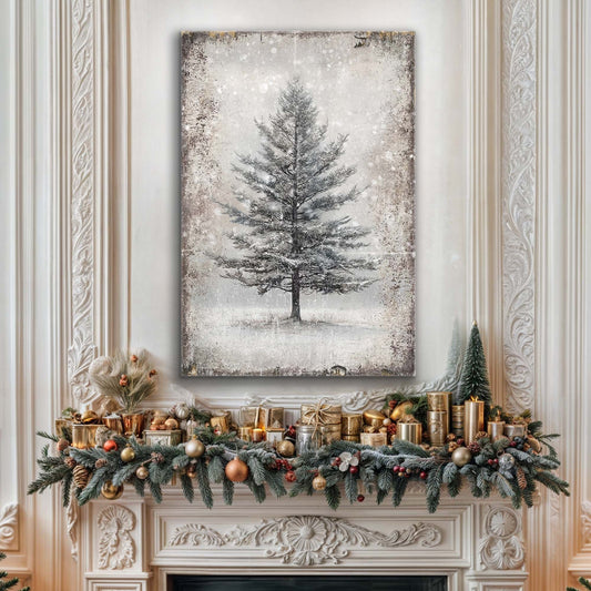 Vintage Christmas Tree Wall Art VIII