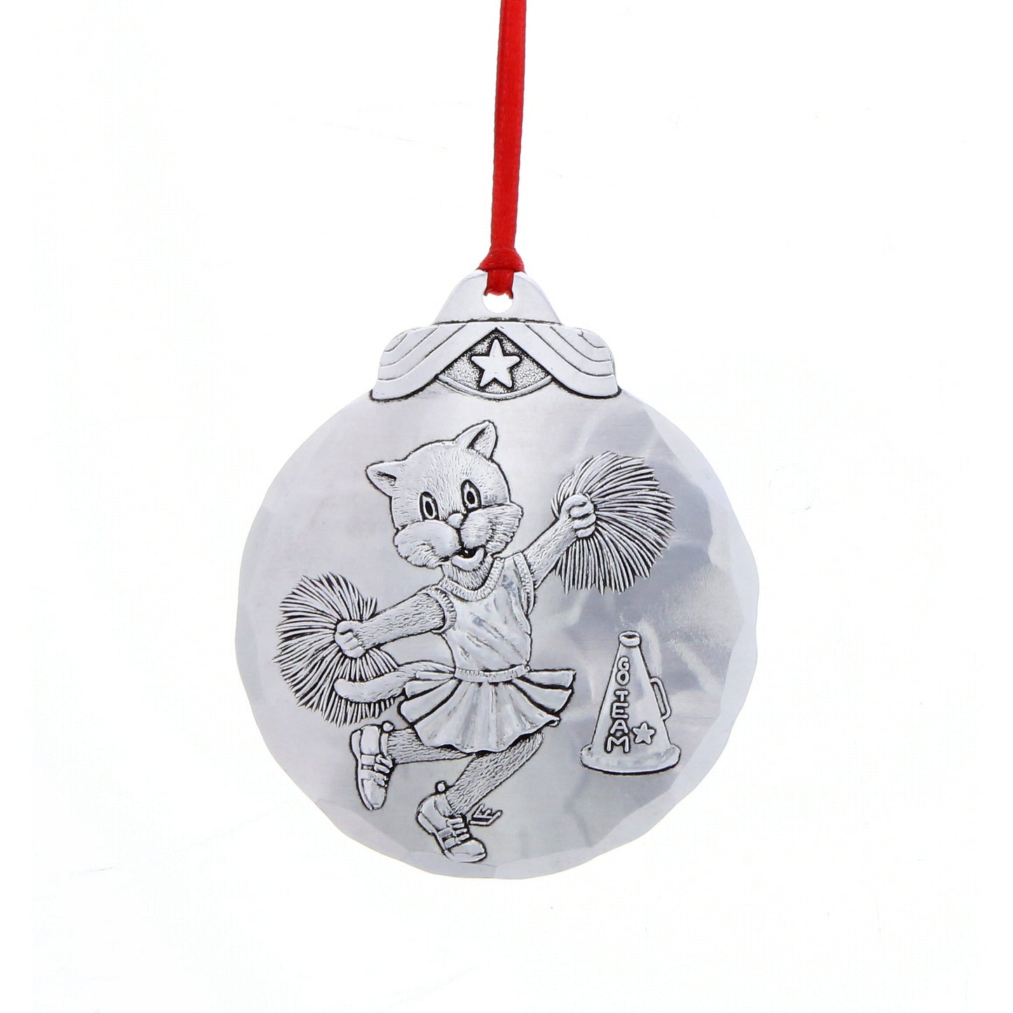 Cheerleader Cat Ornament