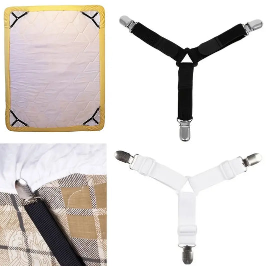 4pcs Adjustable Bed Sheet Holders and Clips