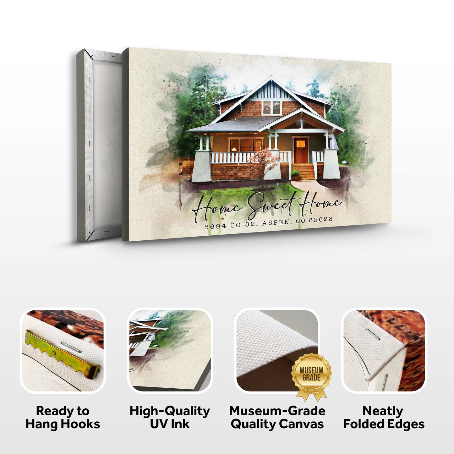 Home Sweet Home Watercolor Sign