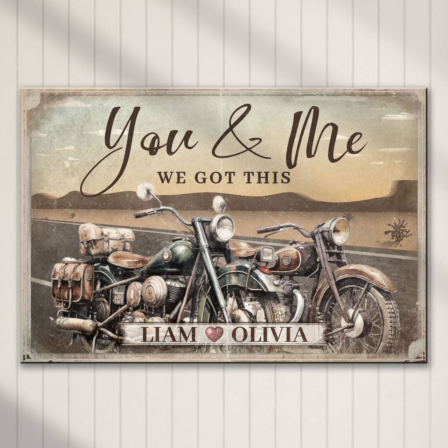 Motorcycle Themed We Got This Couple Sign