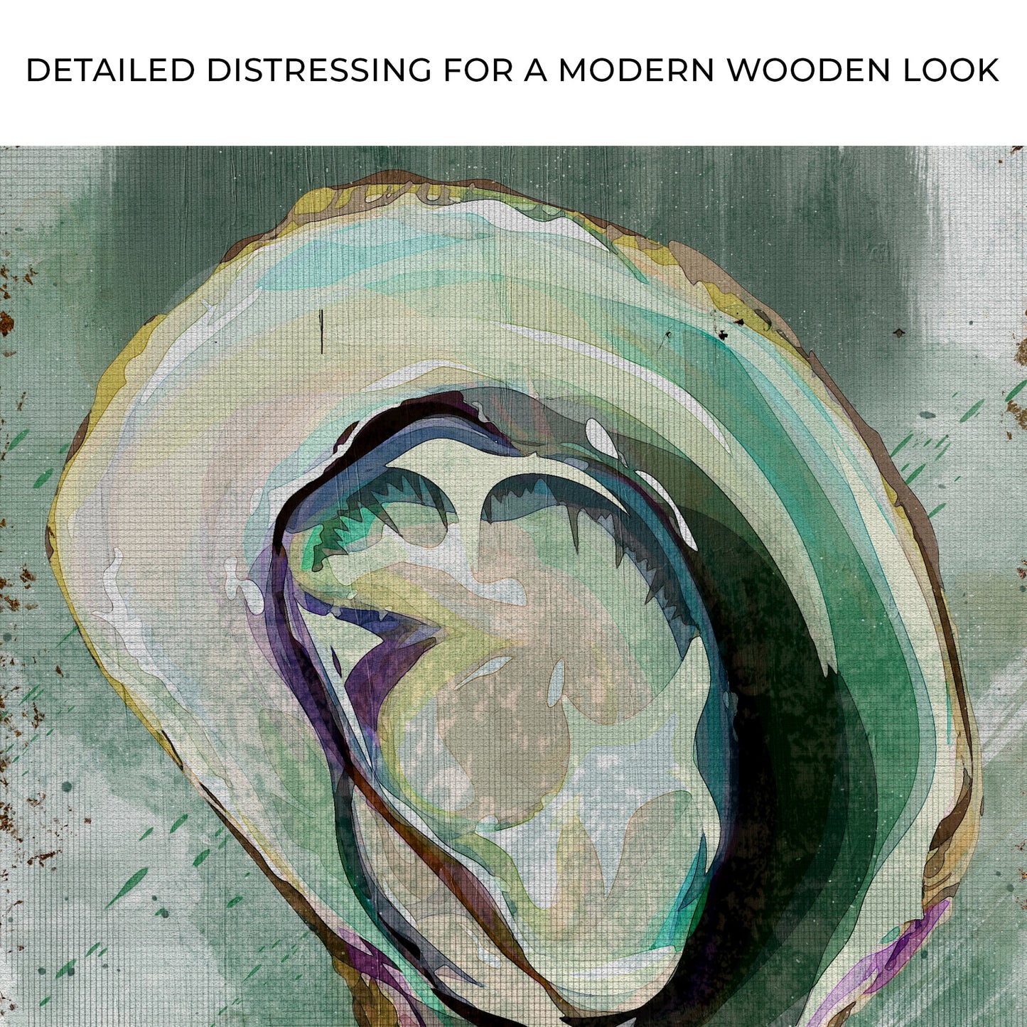 Oyster Shell Abstract Portrait Canvas Wall Art