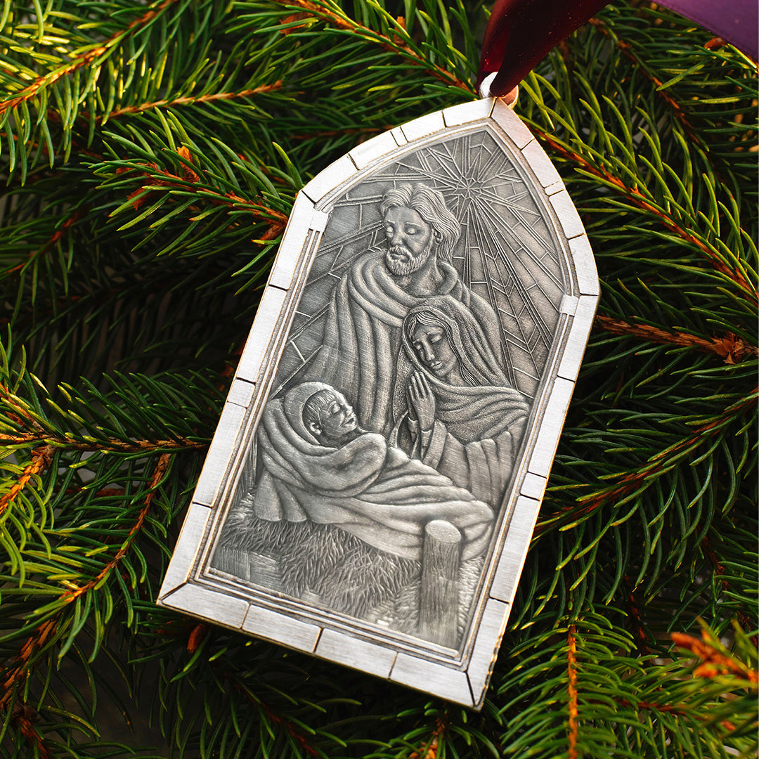 Nativity Cathedral Window Ornament