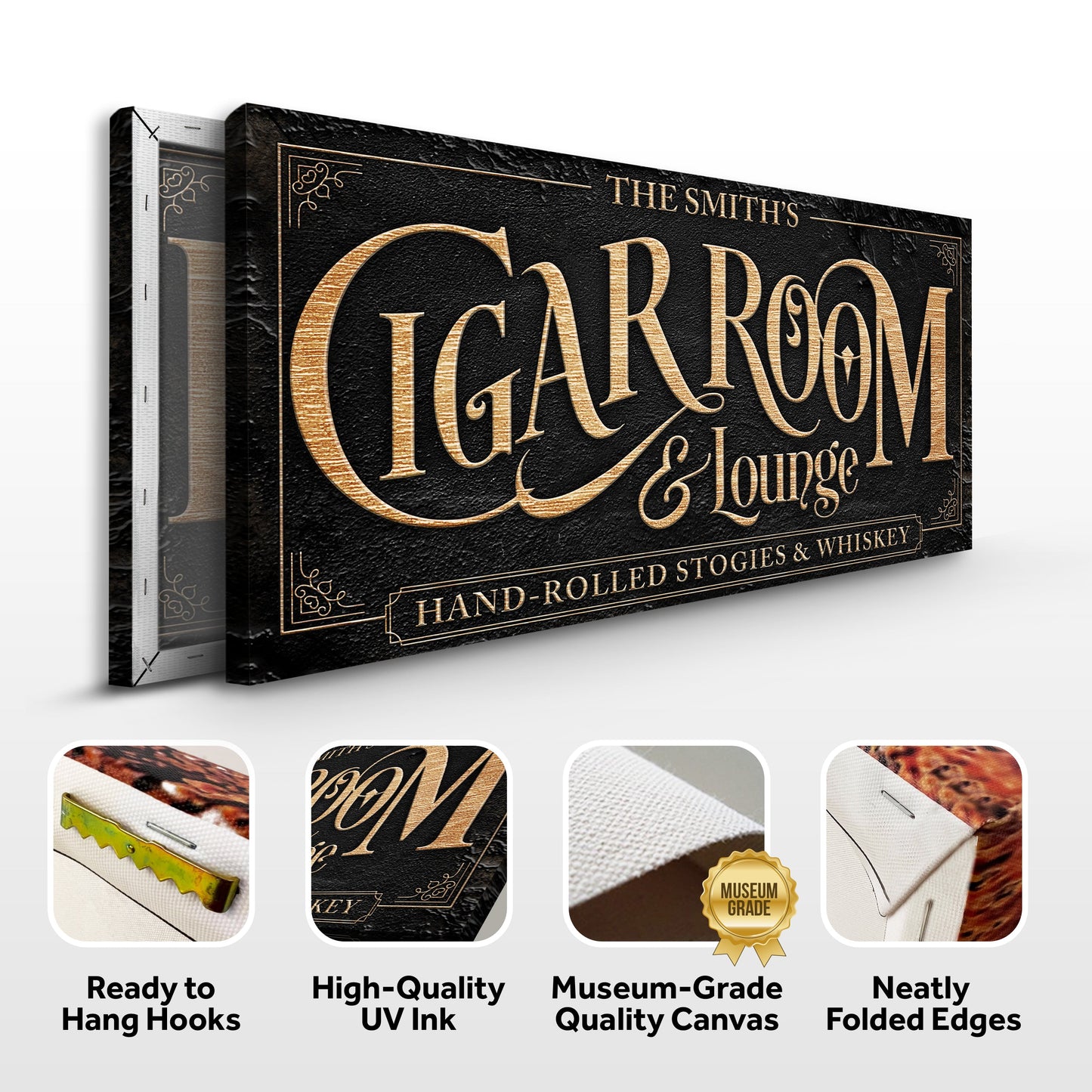 Personalized Cigar Room and Lounge Sign