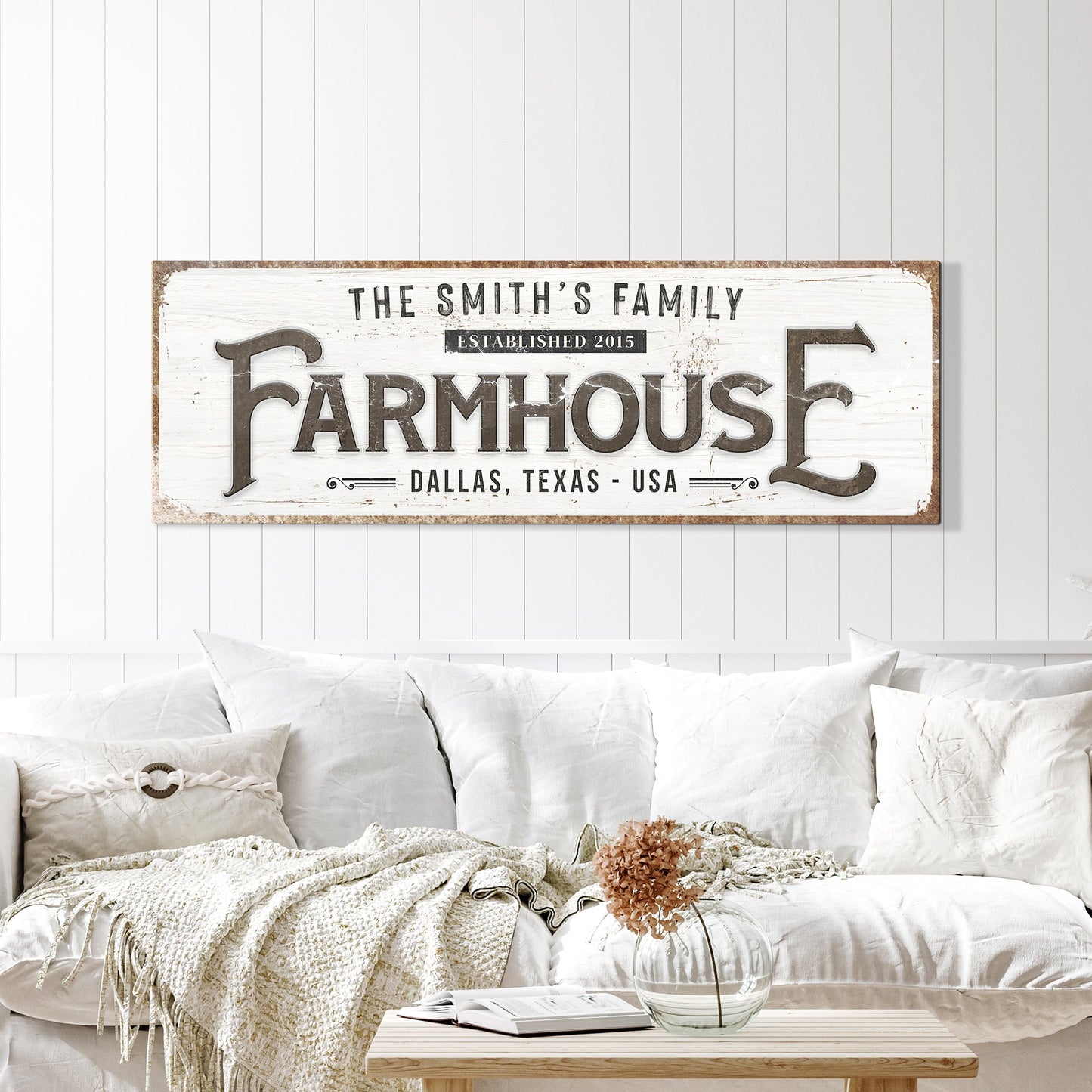 Custom Vintage Rust Farmhouse Sign II