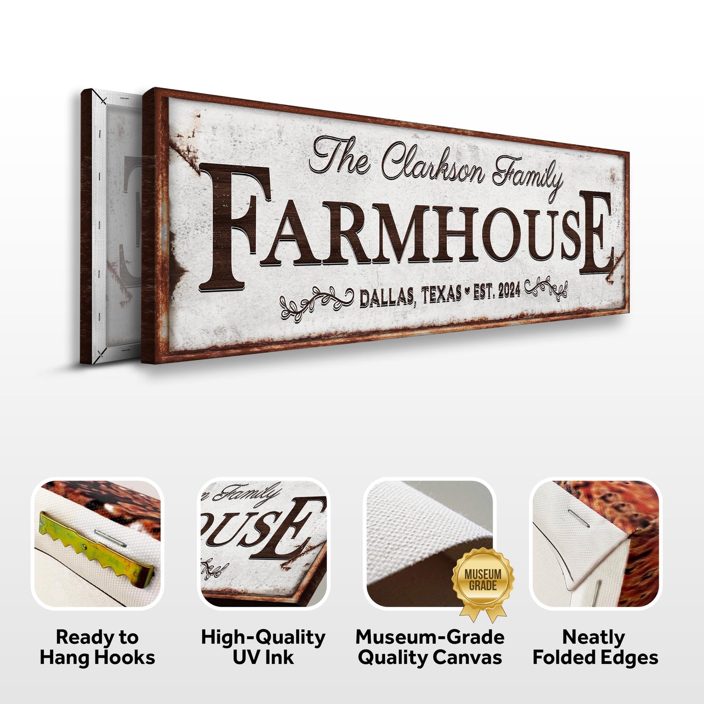 Custom Vintage Rust Farmhouse Sign