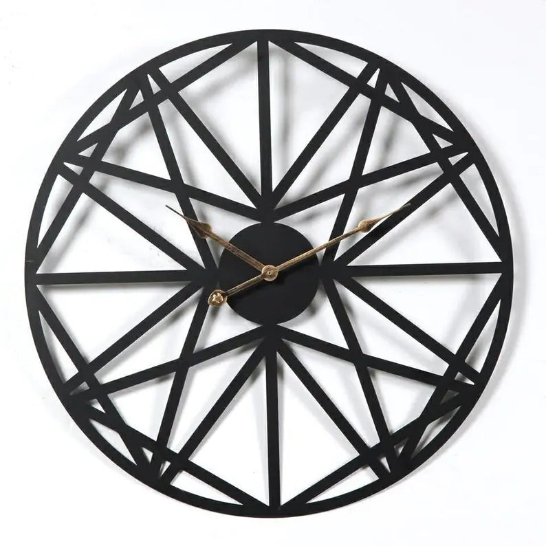 European Style Iron Wall Clock - Silent Design