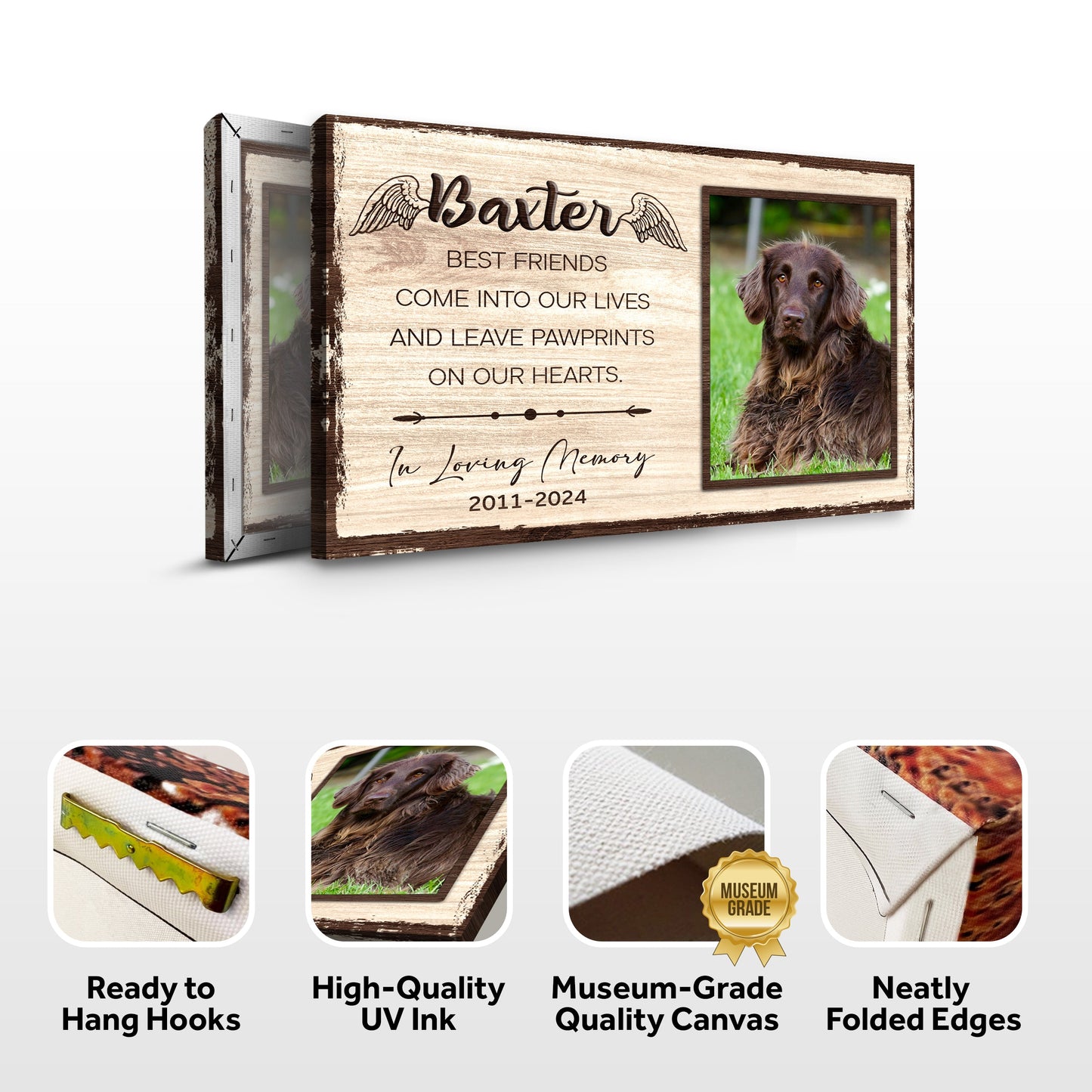 Pet Memorial Sign Best Friend In Paw Prints