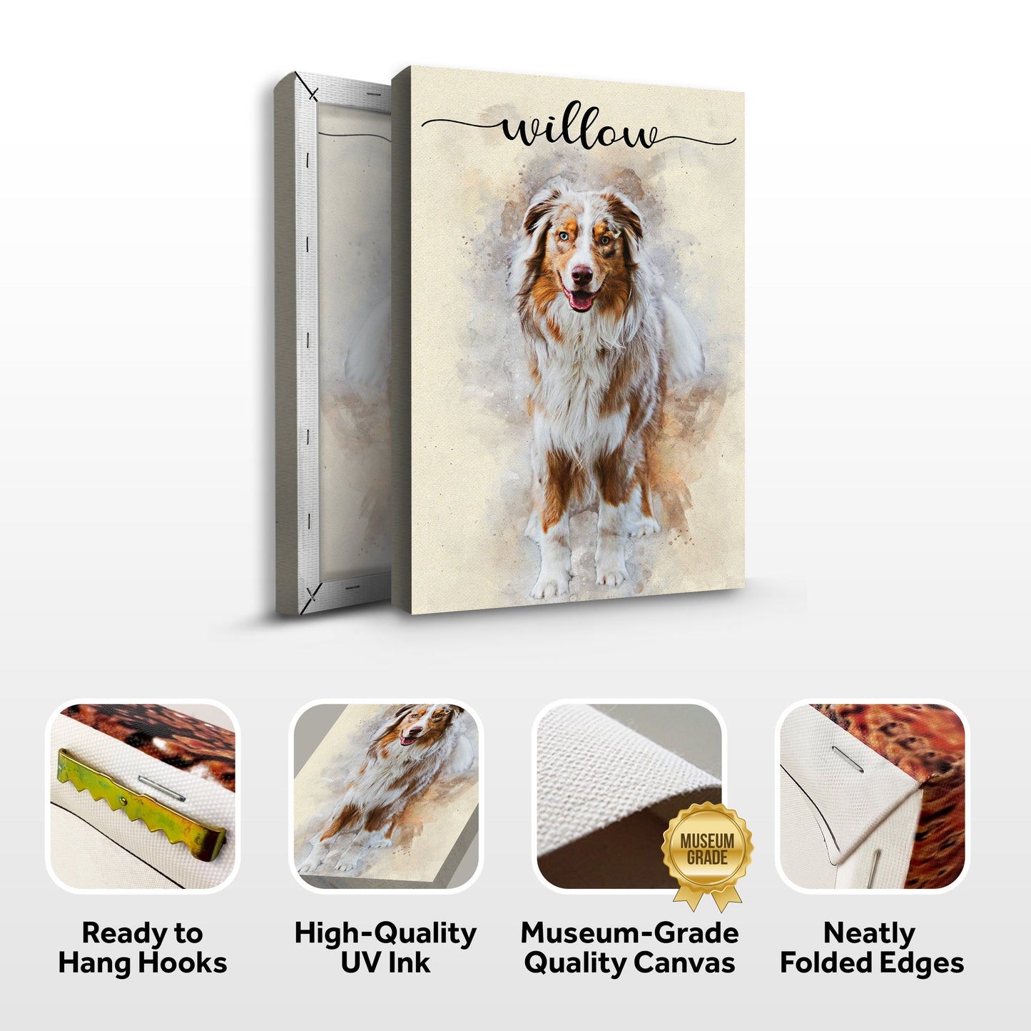 Pet Memorial Watercolor Portrait Sign II