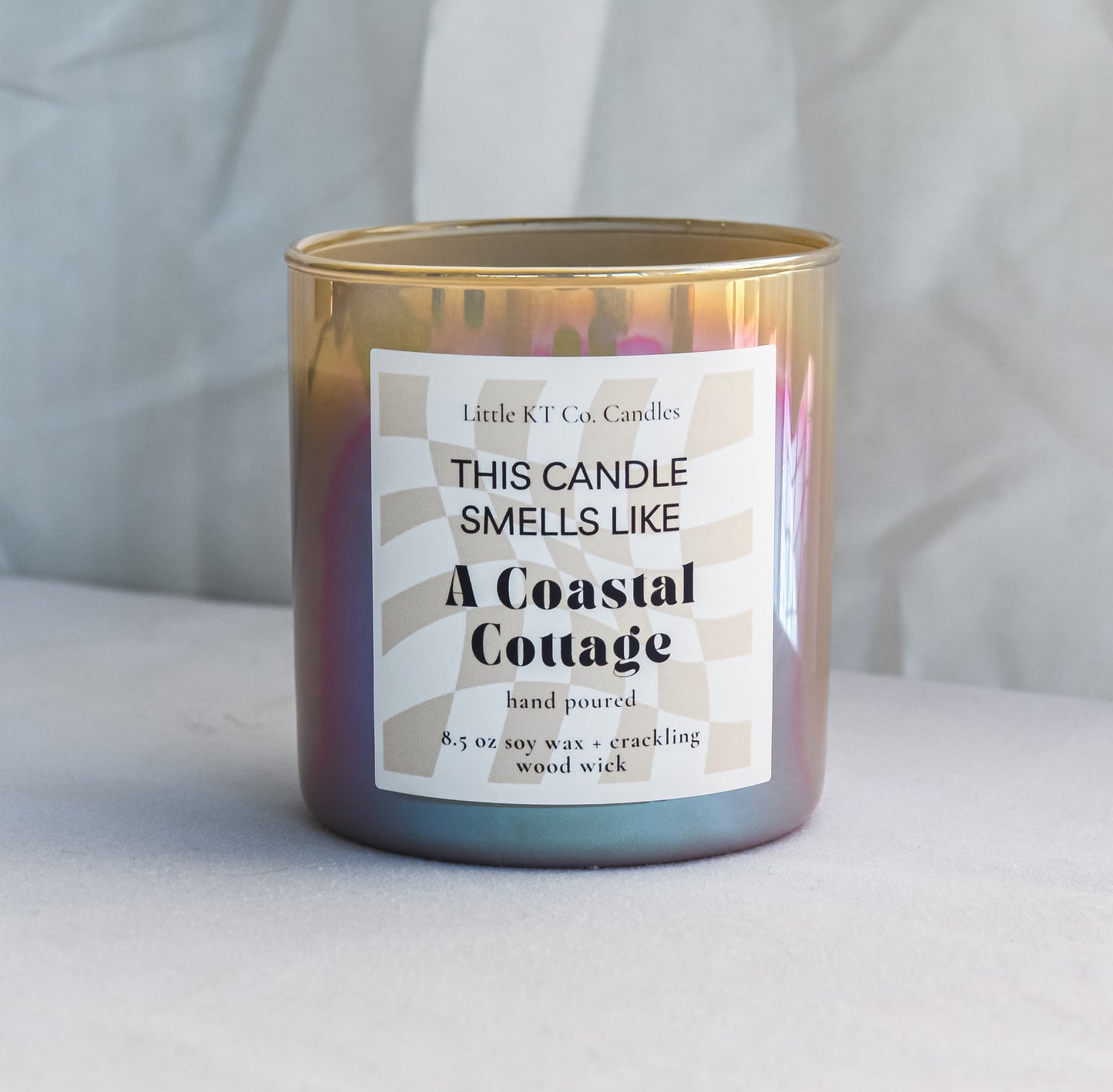 Coastal Cottage – Luxe Crackling Wood Wick Candle 🏖️🌊