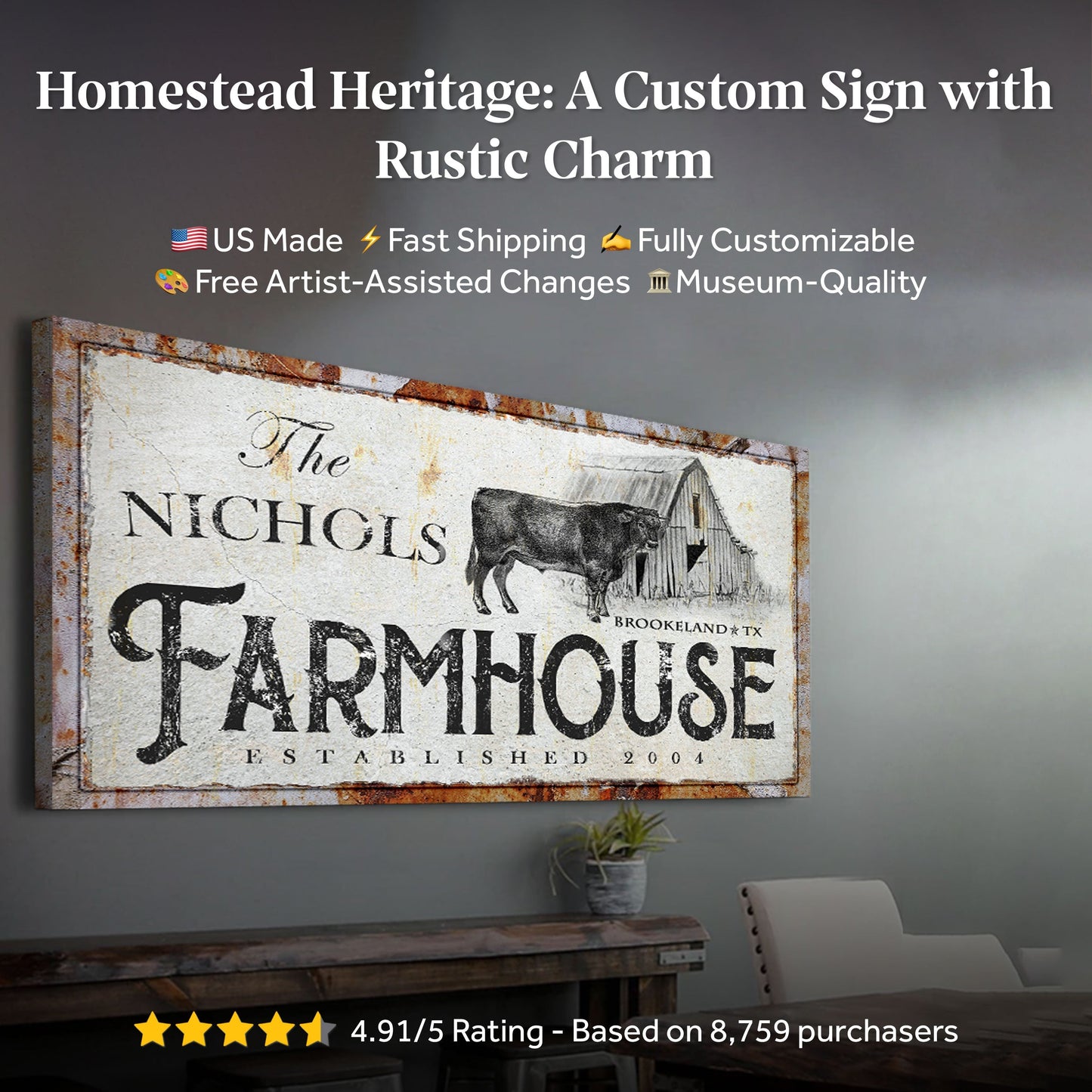 Rustic Farmhouse Sign