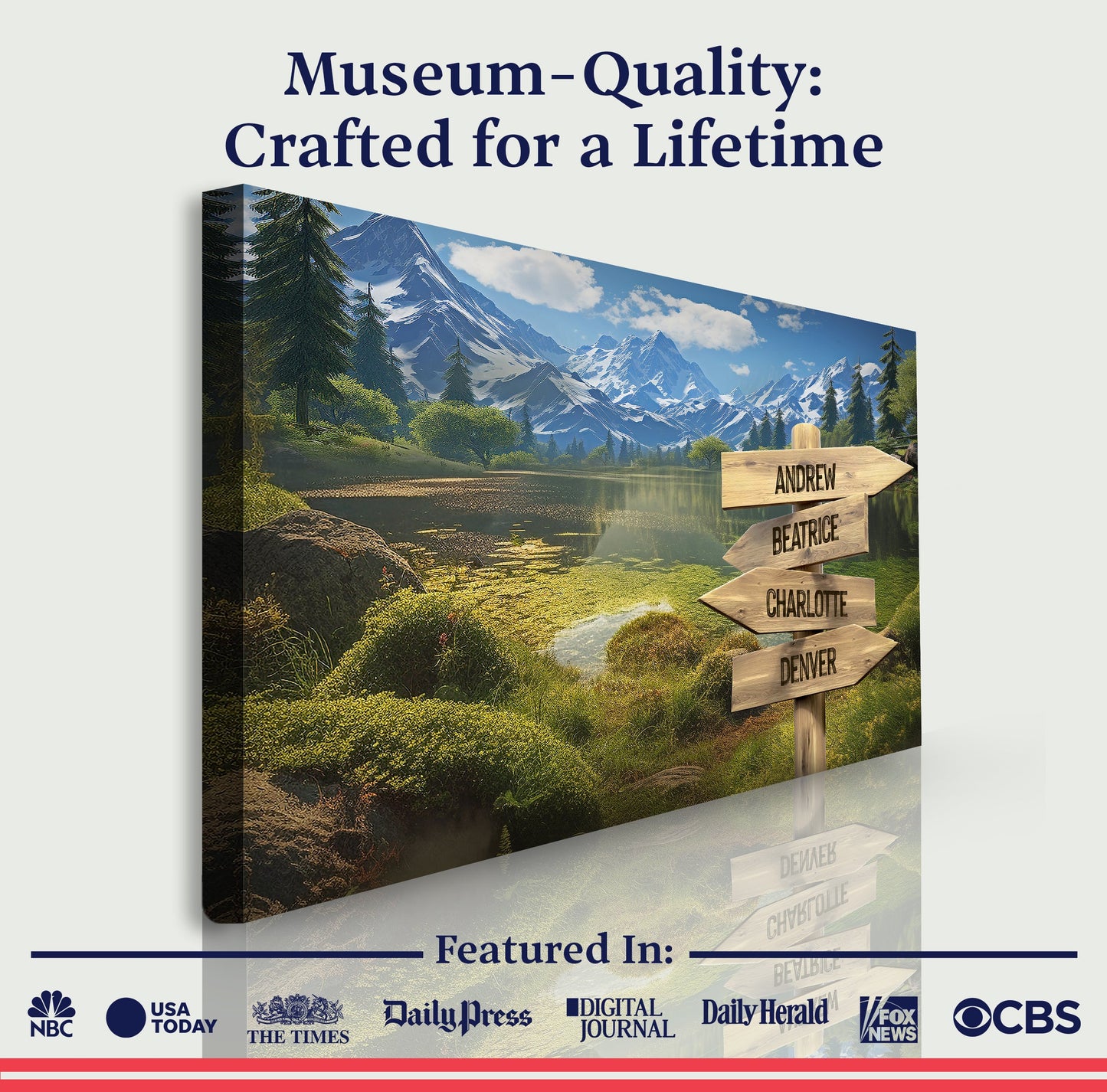 Family Names Mountain Sign