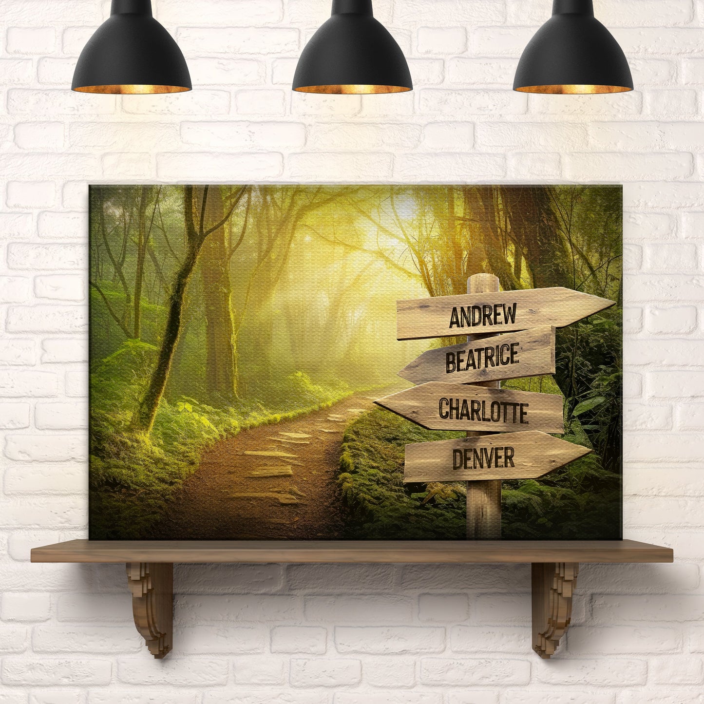 Overhang Road Family Names Sign