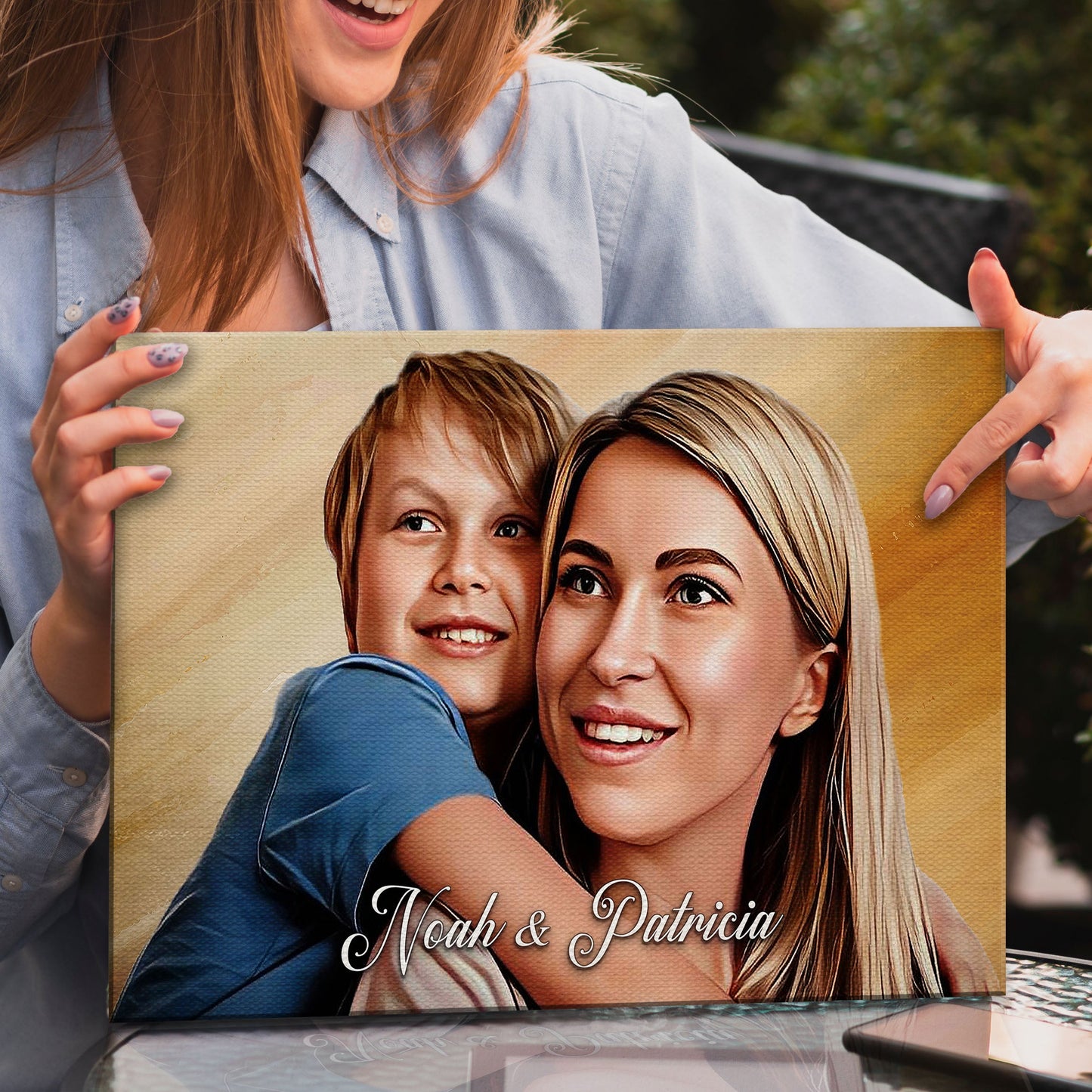 Mother's Day Cartoon Portrait Sign