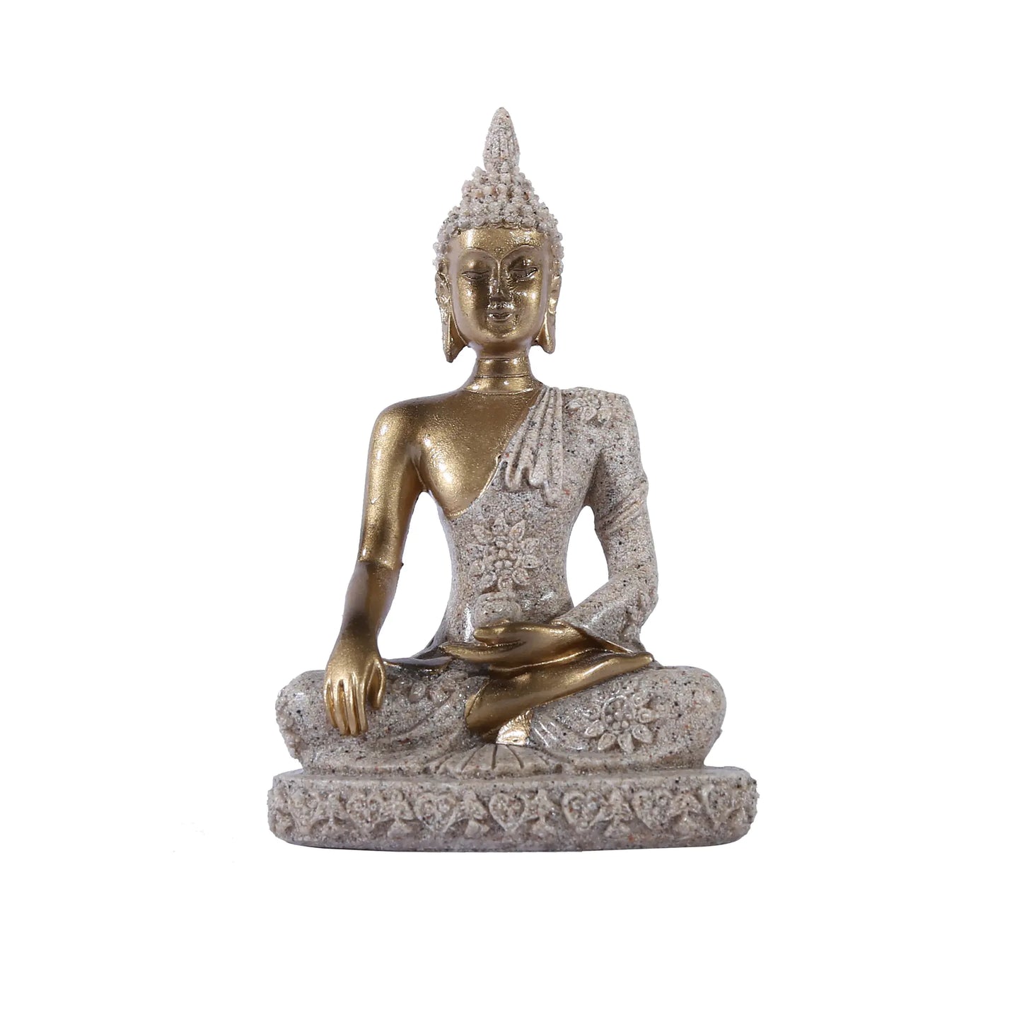 Resin Small Sitting Buddha Sculpture for Home Decor