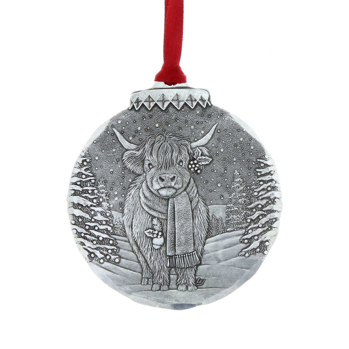 Holiday Highland Cow Ornament