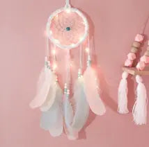 Creative Feather Dreamcatcher with Flower and Cloud Lights