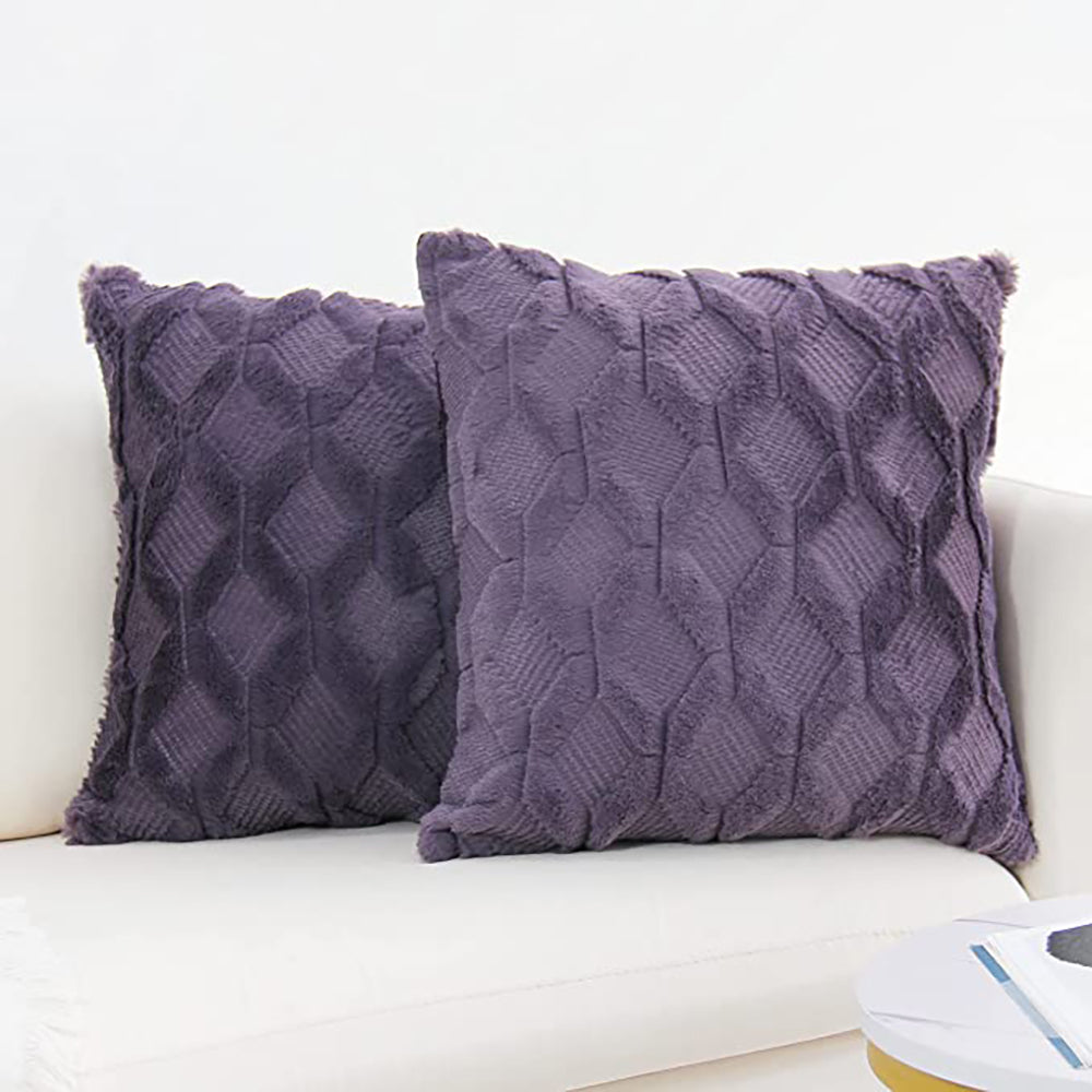 Set of 2 Plush Throw Pillow (With/Without Inserts) size 18"x18" pack of 2 throw pillows