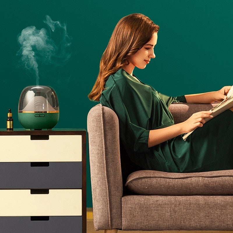 Wood Grain 600 ml Essential Oil Aroma Diffuser with 7 Color LED Lights