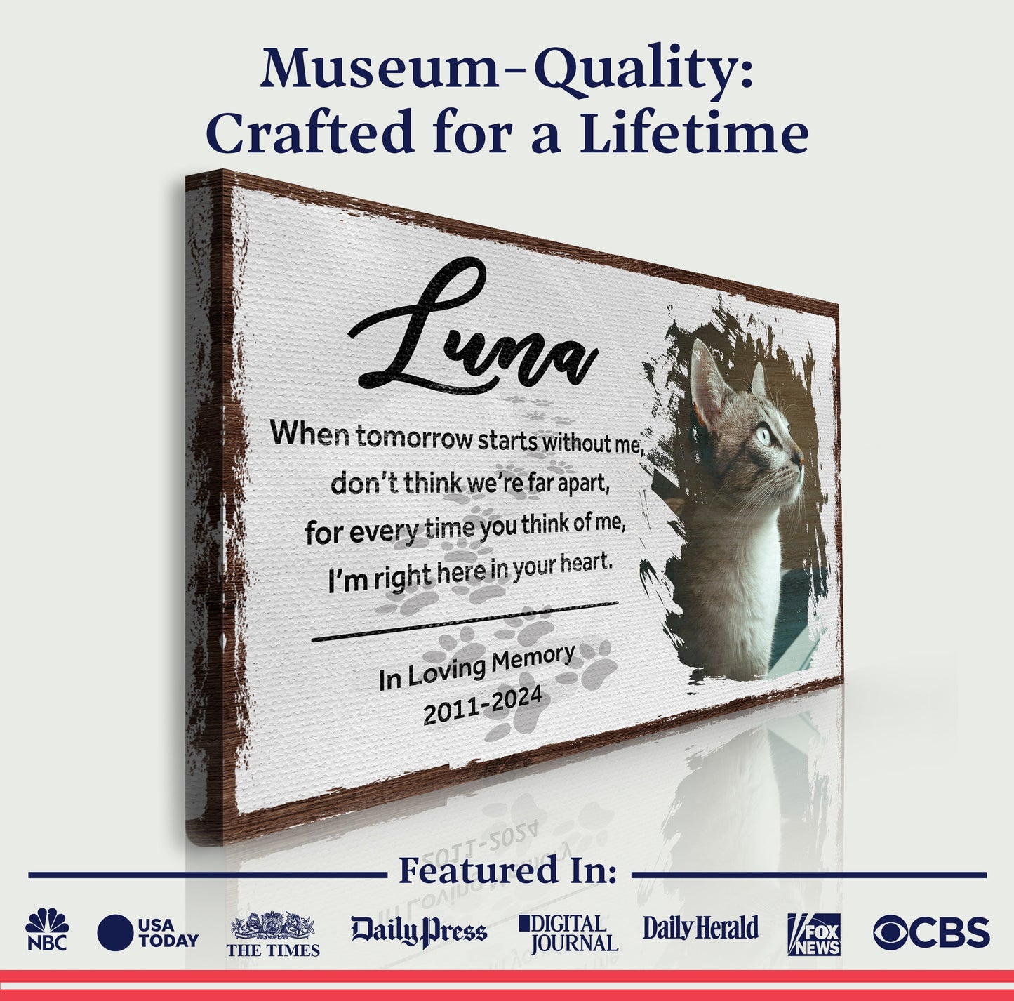 Pet Memorial Sign When Tomorrow Starts Without Me