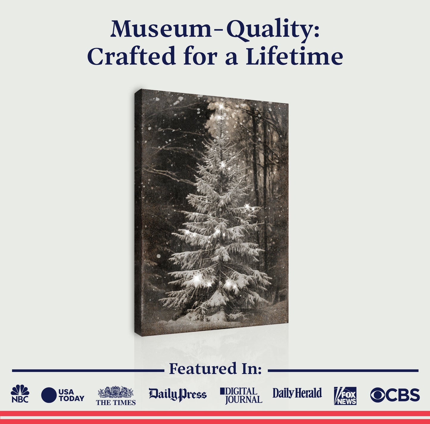 Vintage Christmas Tree Wall Art